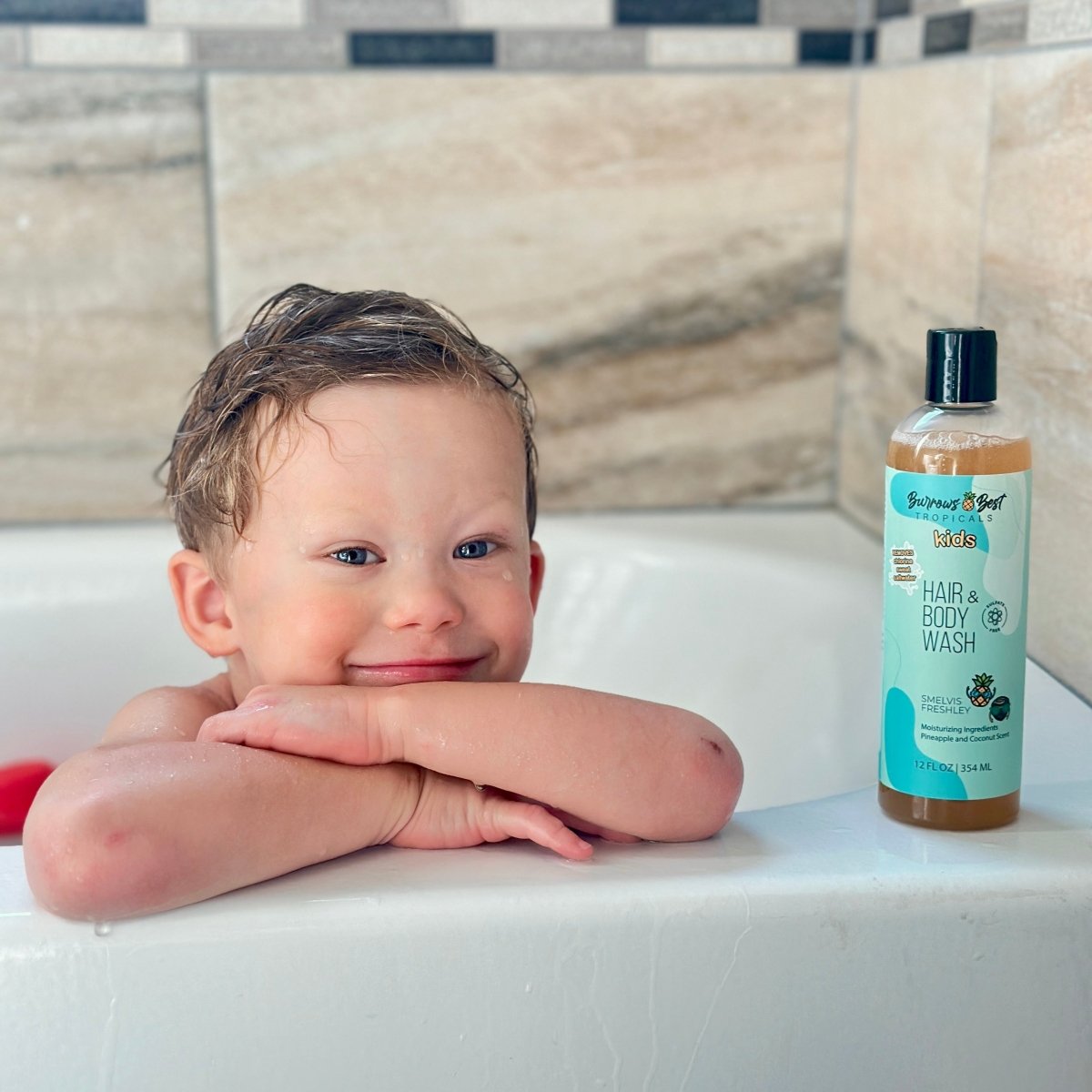 Burrows Best Hair & Body Wash - Chlorine & Saltwater Removal (12 oz) - Swimming with Confidence