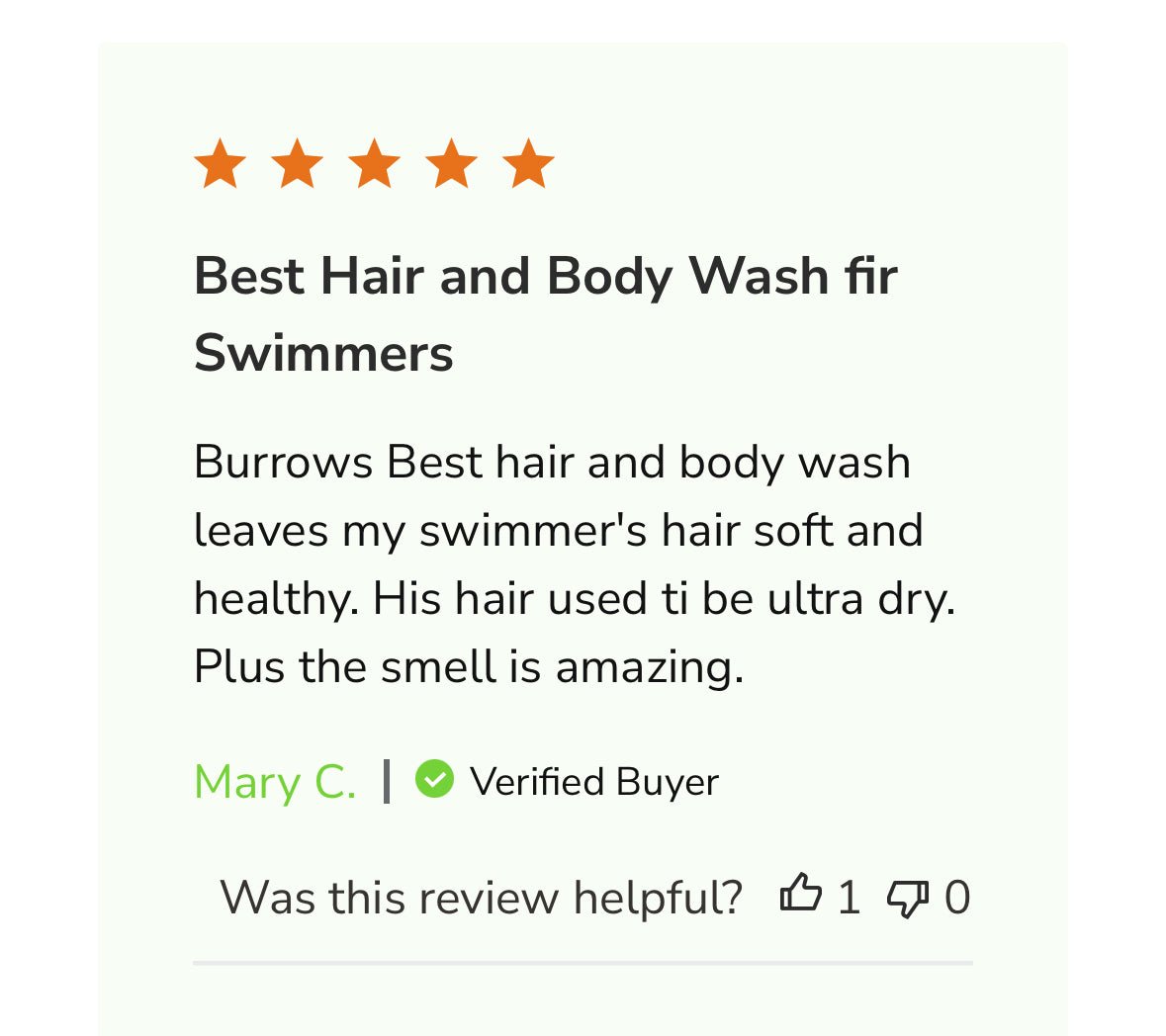 Burrows Best Hair & Body Wash - Chlorine & Saltwater Removal (12 oz) - Swimming with Confidence