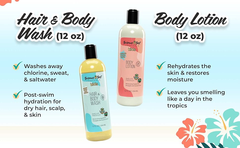 Burrows Best Wash + Lotion Bundle (12 oz each) - Swimming with Confidence