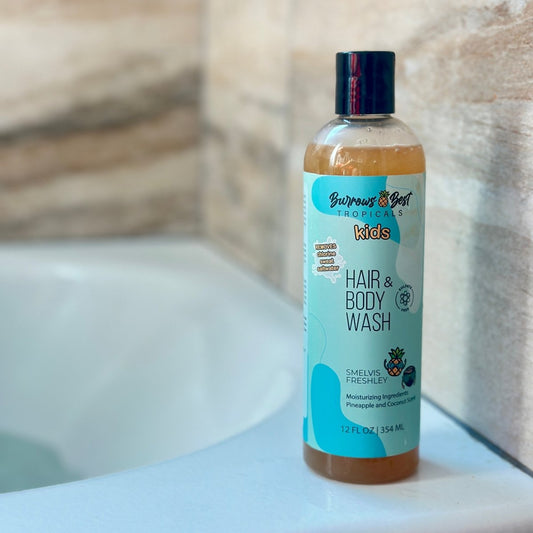 Burrows Best Hair & Body Wash - Chlorine & Saltwater Removal (12 oz) - Swimming with Confidence