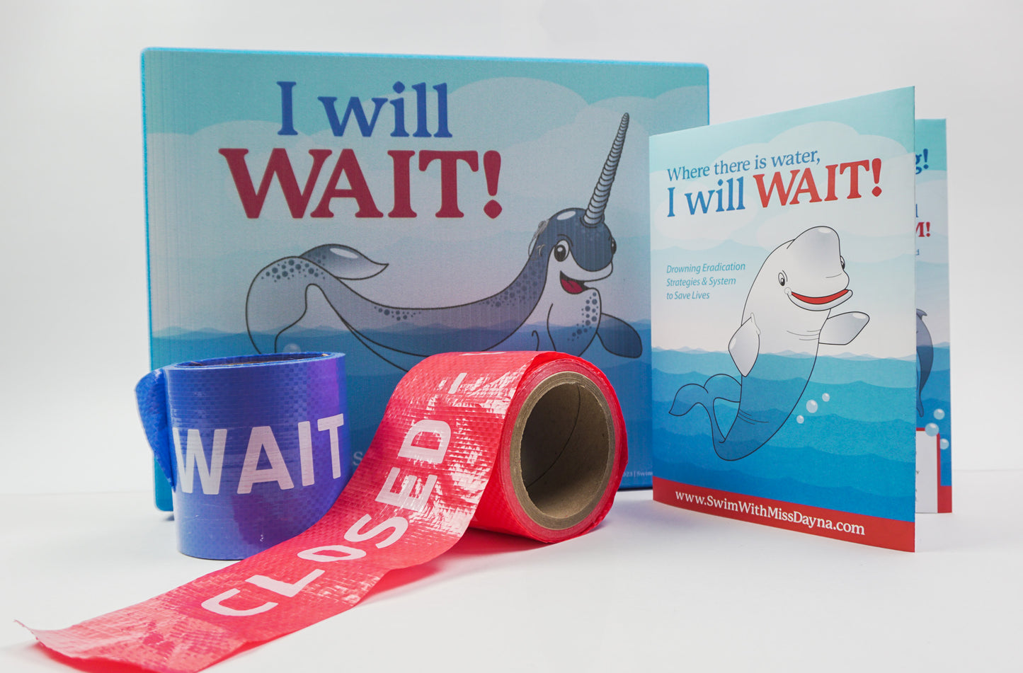 Winnie the Narwhal waiting mat — Waiting Whales Water Safety Kit
