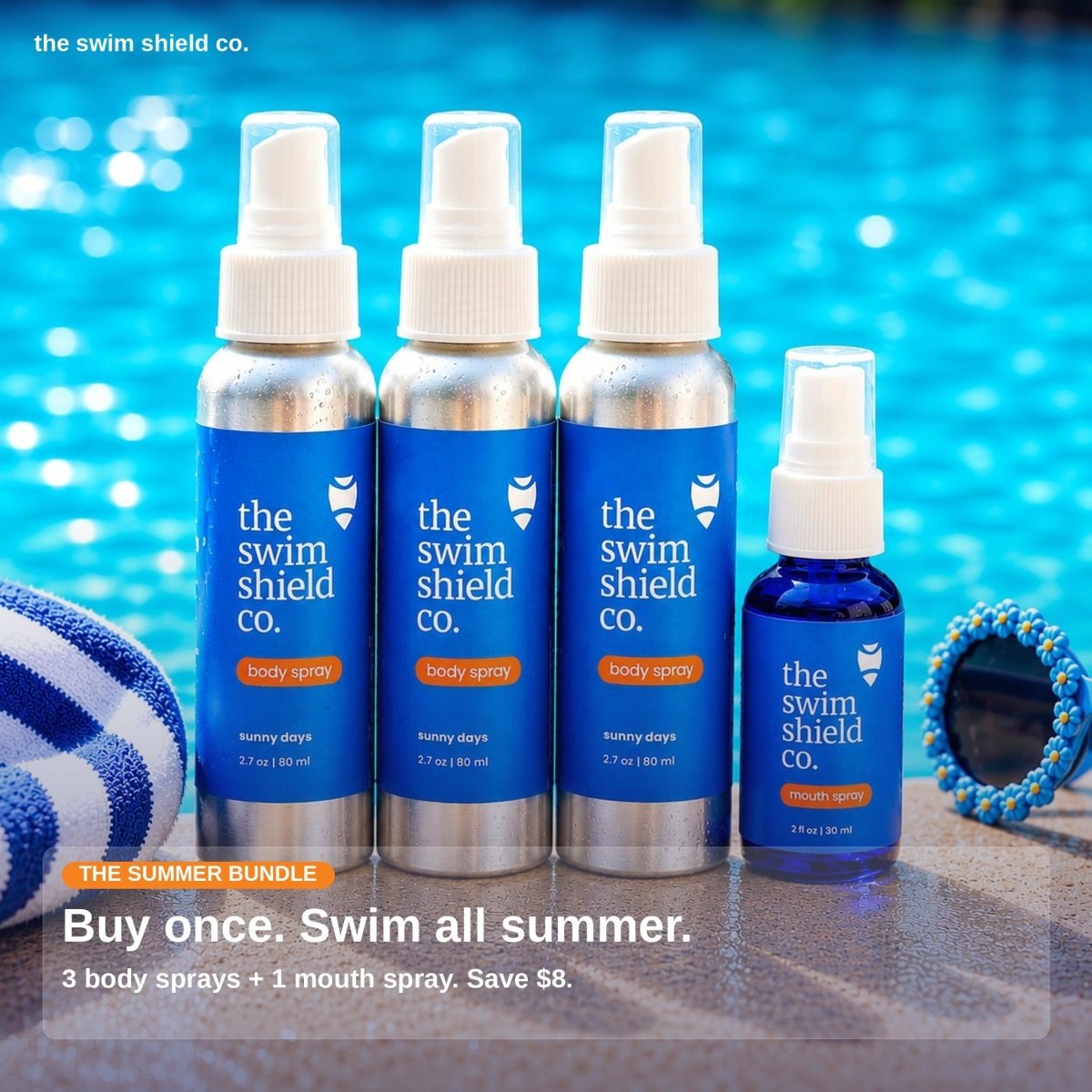 Summer Bundle: Chlorine-Neutralizing Body Spray + Mouth Spray - Swimming with Confidence