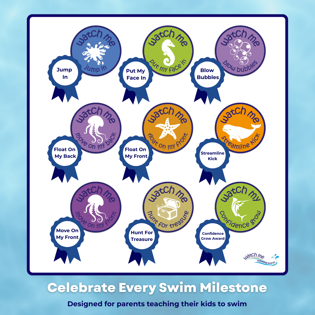 watch me swim award patches 10 pack of swimming skills for ages 3+